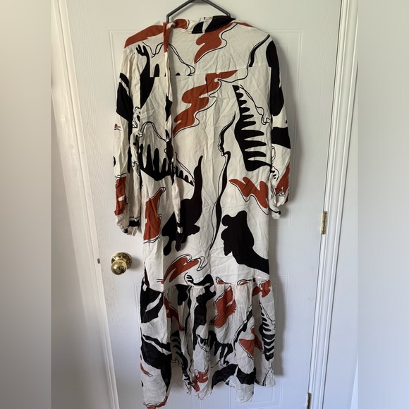 Zara abstract print midi dress size XS - Picture 3 of 9